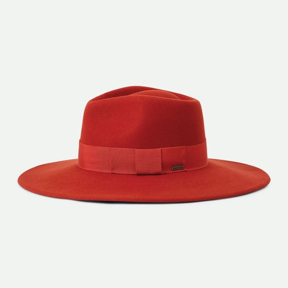 BRIXTON Structured Fedora Red Rancher Hat 100% Wool Can Be UNISEX  Size M - Picture 12 of 12